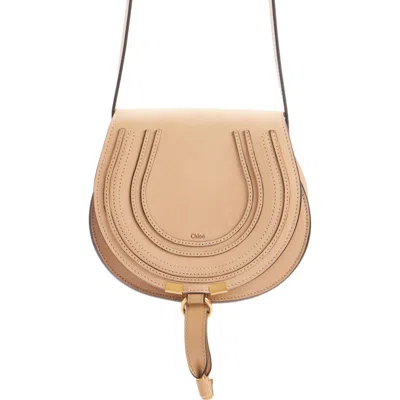 Chloé Small Marcie Leather Crossbody Bag In Brown