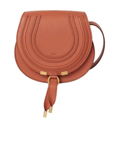 Chloé Small Marcie Leather Crossbody Bag In Red
