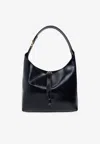 Chloé Marcie Hobo Bag In Grained Leather In Black
