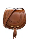 Chloé Small Marcie Leather Saddle Bag In Brown