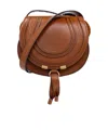 Chloé Marcie Small Crossbody Bag In Grained Calfskin In Brown