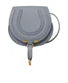 Chloé Black Leather Saddle Crossbody Bag For Women In Gray