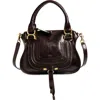 Chloé Marcie Small Double Carry Shoulder Bag In Auburn Red