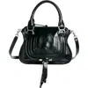 Chloé Marcie Small Leather Handbag With Removable Shoulder Strap In Black