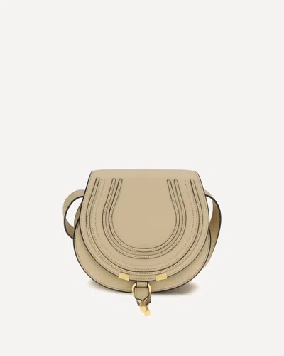 Chloé Small Marcie Leather Shoulder Bag In Brown
