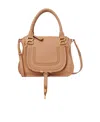 Chloé Small Marcie Leather Tote Bag In Nude