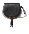 Chloé Marcie Small Embossed Leather Saddle Bag In Black