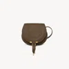 Chloé Petit Sac Porté Épaule Marcie En Cuir Grainé Femme Beige Taille Onesize 100% Cuir De Veau In Beige