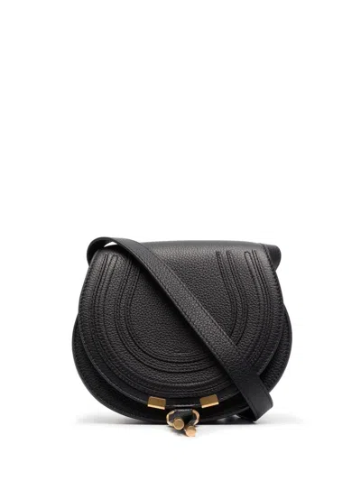 CHLOÉ SMALL MARCIE SADDLE BAG IN GRAINED LEATHER