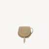 Chloé Small Marcie Saddle Bag In Raffia-effect Fibers In Brown