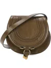 Chloé Small Marcie Saddle Bag In V Dark Khaki