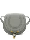Chloé Sea Green Leather Marcie Small Shoulder Bag