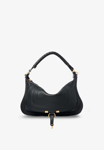 Chloé Small Marcie Shoulder Bag In Black