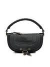 Chloé Mini Marcie Shoulder Bag In Soft Leather In Black