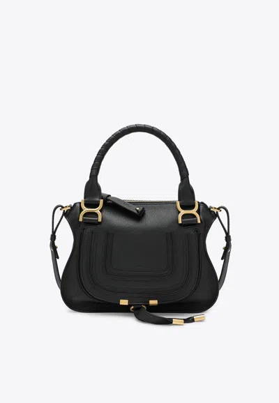 Chloé Small Marcie Shoulder Bag In Black