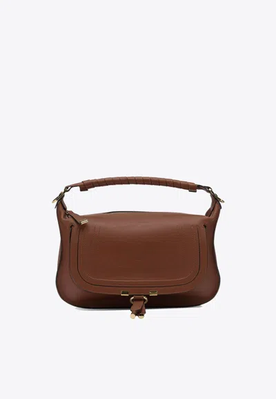 Chloé Small Marcie Shoulder Bag In Brown