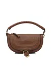 Chloé Mini Marcie Twisted-handle Leather Shoulder Bag In Brown