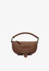 Chloé Mini Marcie Twisted-handle Leather Shoulder Bag In Brown