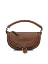 Chloé Mini Marcie Twisted-handle Leather Shoulder Bag In Brown