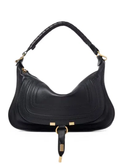 Chloé Small Marcie Shoulder Bag In Soft Leather In Black