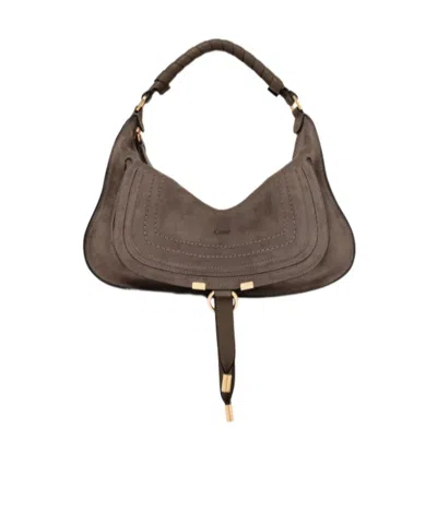 Chloé Small Marcie Shoulder Bag In Brown