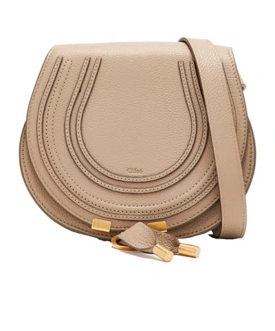 Chloé Small Saddle Marcie In Nude