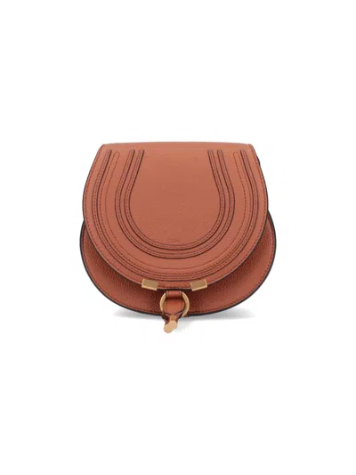 Chloé Small Marcie Leather Crossbody Bag In Red