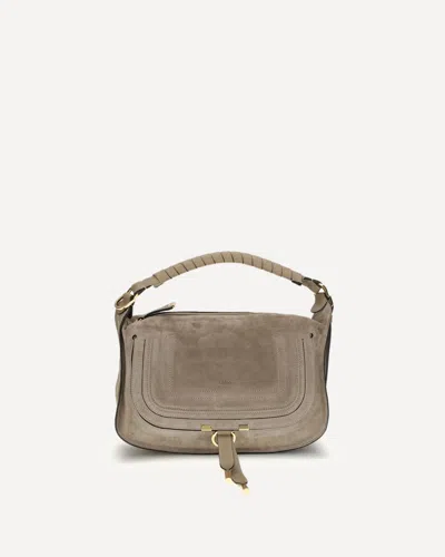 Chloé Small Marcie Shoulder Bag In Sand