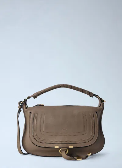 Chloé Small Marcie Shoulder Bag In Brown