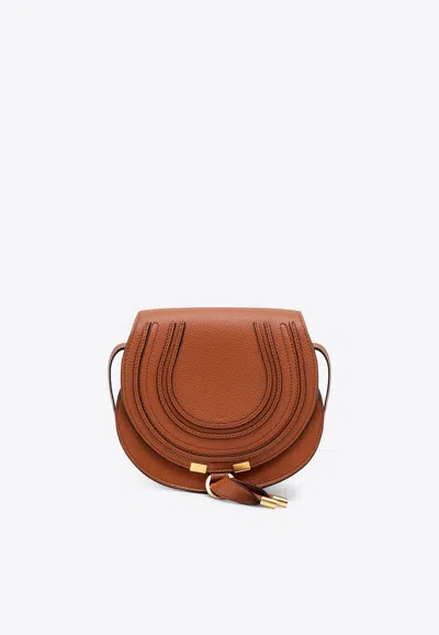 Chloé Small Marcie Shoulder Bag In Tan