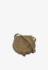 Chloé Small Marcie Suede Crossbody Bag In Brown