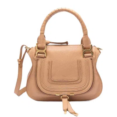 Chloé Tan Small Marcie Bag In Beige