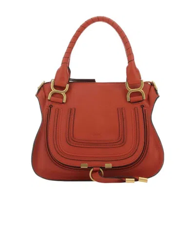 Chloé Small Marcie Tote Bag In Brown