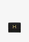Chloé Chloe Womens Black Marcie Small Bifold Leather Wallet In Black