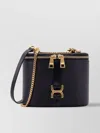Chloé Small Marcie Vanity Leather Shoulder Bag In Black