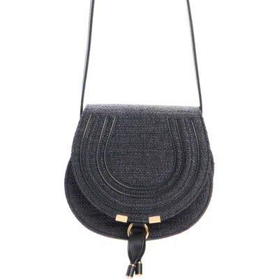 Chloé Small Marcie Woven Crossbody Bag In Black