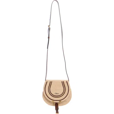 Chloé Small Marcie Woven Crossbody Bag In Neutral