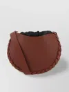 Chloé Small Mate Crossbody Bag With Curved Silhouette And Braided Detailing In Brown