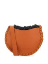 Chloé Chloe Dark Orange Leather Small Mate Crossbody Bag In Orange