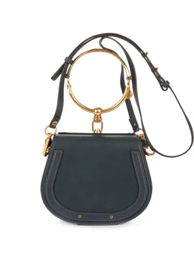 Pre-owned Chloé Small Nile Bracelet Tote Bag In Blue