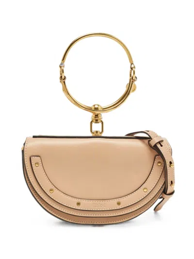 Pre-owned Chloé Small Nile Bracelet Tote Bag In Neutral