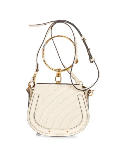 Pre-owned Chloé Small Nile Bracelet Tote Bag In Neutral