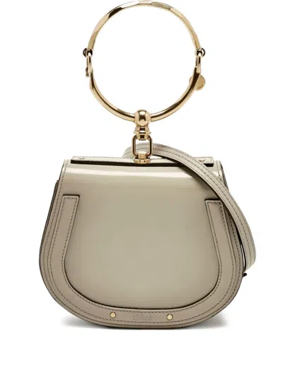 Pre-owned Chloé Small Nile Leather Tote Bag In Neutral
