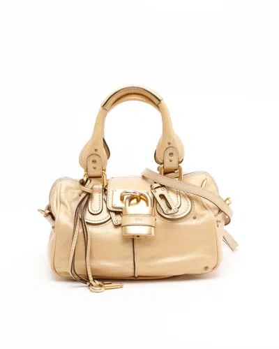 Chloé Small Paddington Bag In Gold