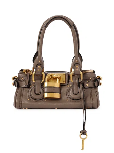Chloé Small Paddington Bag In Grainy Leather In Brown