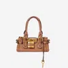 Chloé Paddington Brown Handbag With Two Top Handles And Padlock On The Front In Leather Woman In Brown