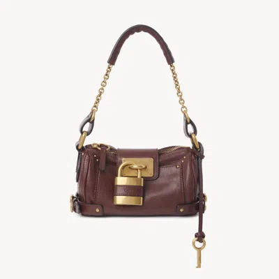 Chloé Small Paddington Chain Bag In Grained Leather Brown Size Onesize 100% Bubalus Bubalis, Farmed, Coo I