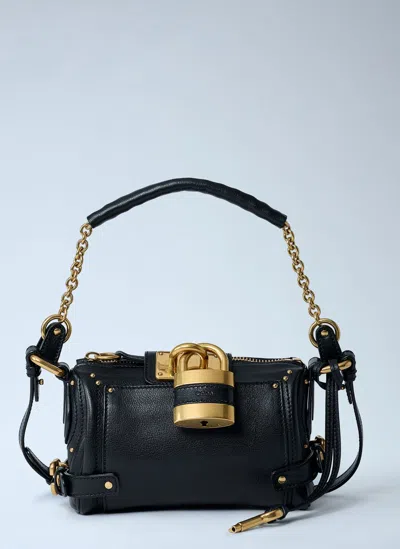 Chloé Black Leather Small Paddington Shoulder Bag