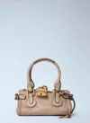 Chloé Paddington Pink Handbag With Two Top Handles And Padlock On The Front In Leather Woman In Neutral