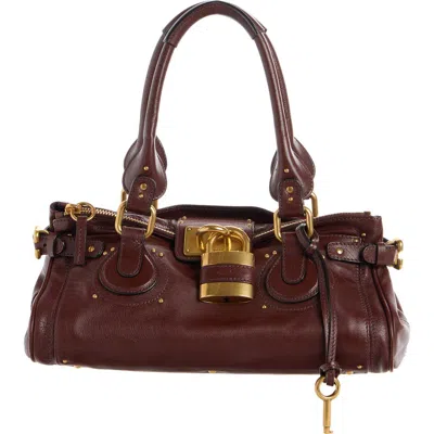 Chloé Small Paddington Leather Satchel In Brown